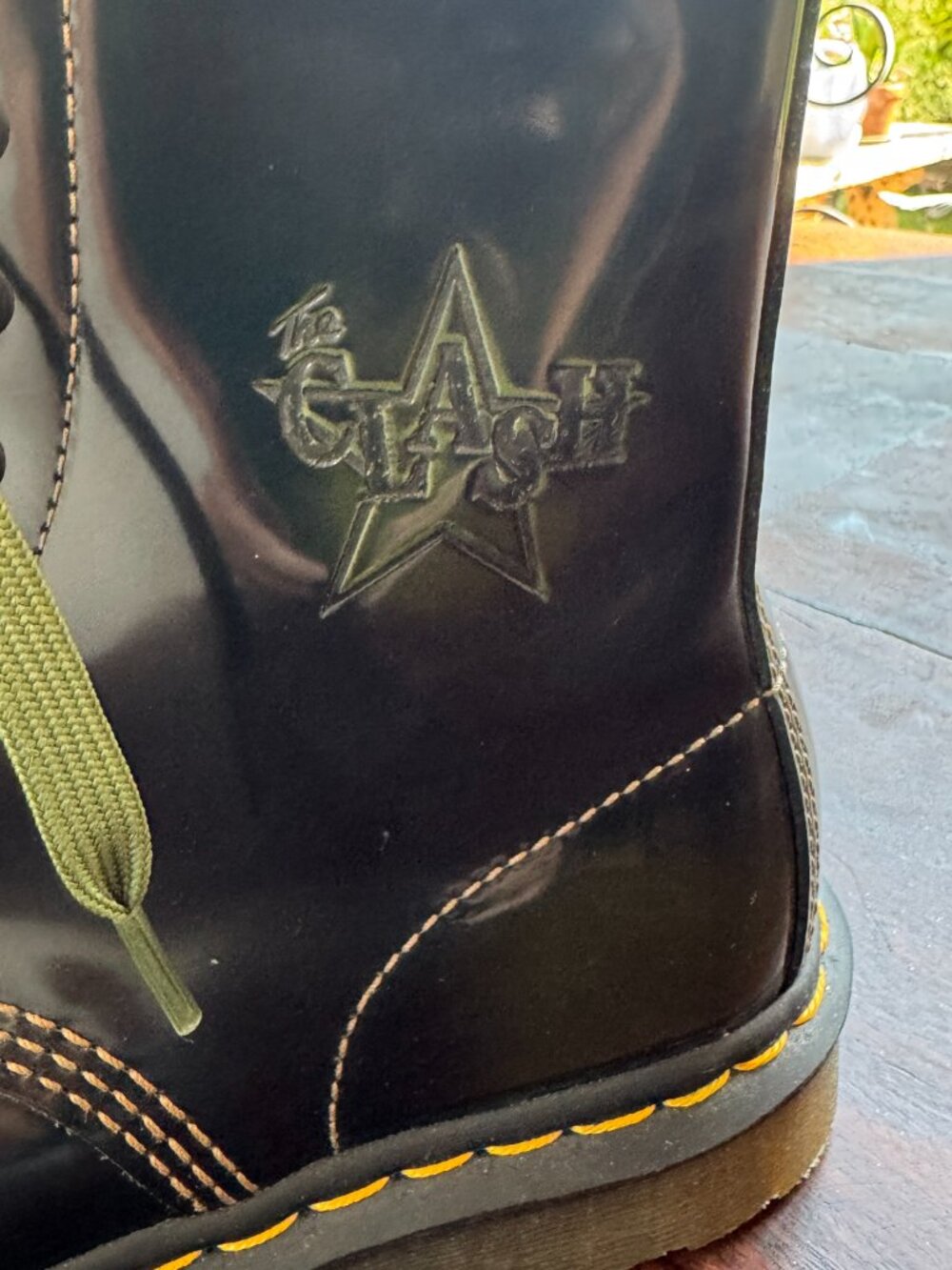 Dr. Martens x The Clash 1460 Boots Black Patent Leather Sz US Mens 7/Women’s 9 - Picture 11 of 13